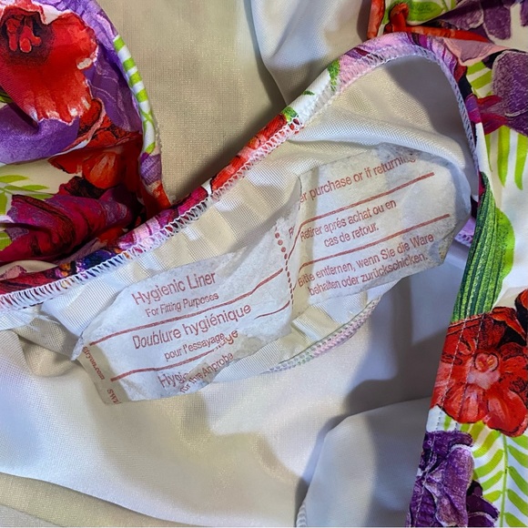 Lands End Swim Skirt NWT SZ 18W, floral waist 18” flat, length 14” no pockets - Picture 5 of 8